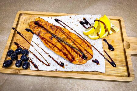 Семга на углях