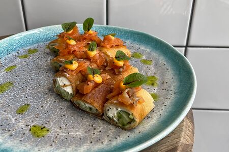 Блины с лососем