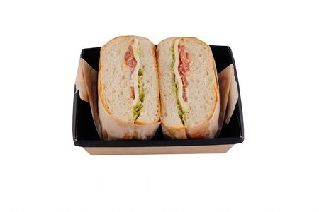 Чиабатта с салями и моцареллой