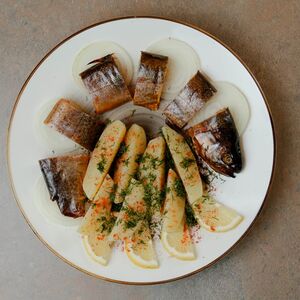 Ծովատառեխ խաշած կարտոֆիլով