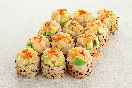 Ролл с гребешком и креветкой (12 шт)