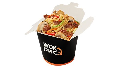 Говядина с шампиньонами в азиатском соусе (средняя острота)