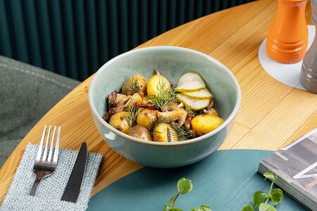 Мини-картофель с грибами 