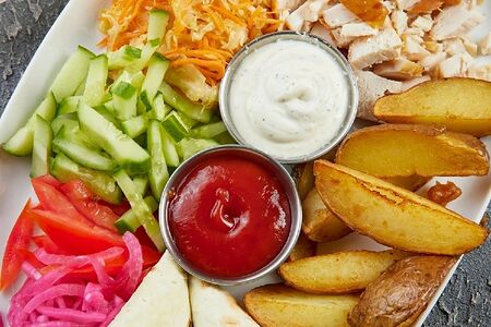 Шаверма на тарелке