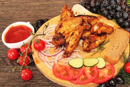 Шашлык из куриных крыльев