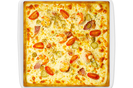 Пицца Креветки с беконом 30