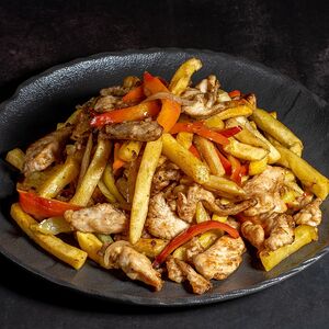 Фри с курицей