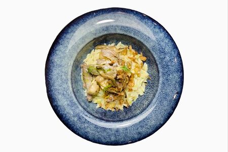 Орзо с мраморной говядиной