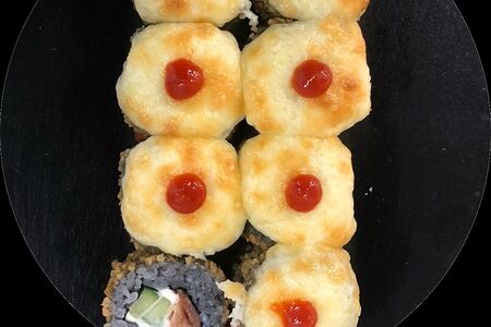 Далматинец с лососем запеченный