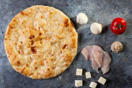 Осетинский пирог с курицей, с сыром и грибами