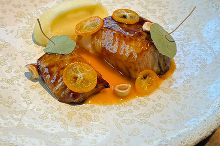 Черная треска, цитрусовый шардоне и кумкват