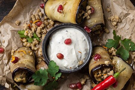 Баклажаны с орехами