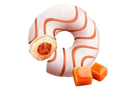 Донат с карамельной начинкой