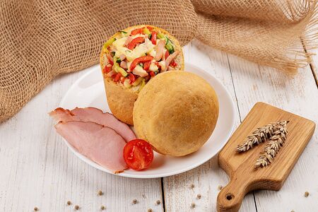 Жюльен с копчёным мясом