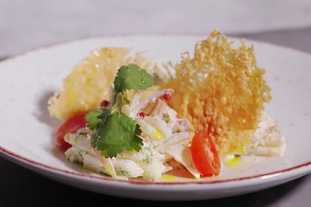 Салат с копченым цыпленком