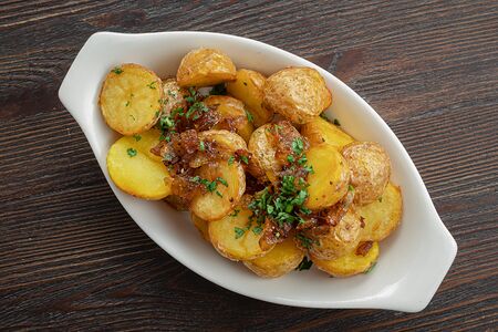 Жареный из отварного картофель