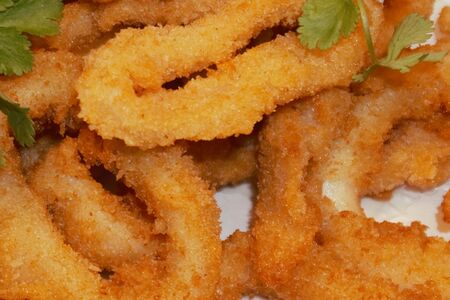 Кольца кальмара в сухарях