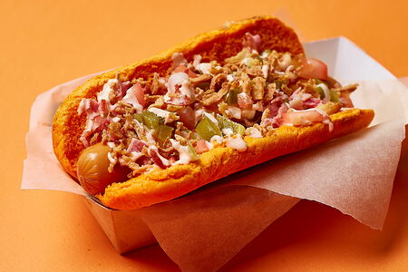 Хот-дог Куриный чили