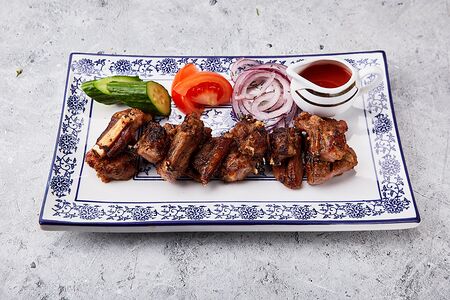 Шашлык из бараньих семечек