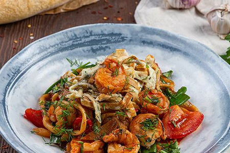 Ковурма-лагман с креветками