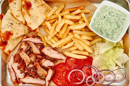 Донер открытый с курицей