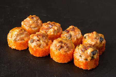 Ролл запеченный с лососем и угрем