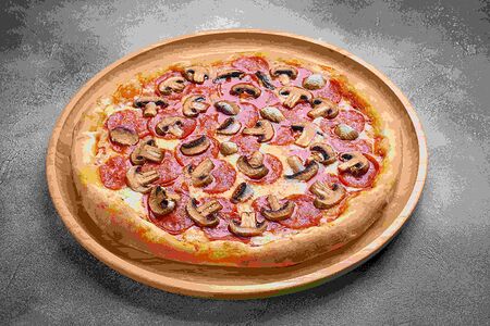 Пицца Пепперони и грибы