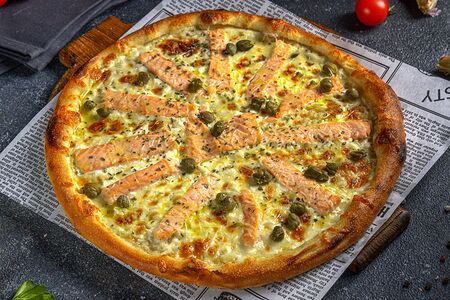 Пицца Сливочная с семгой