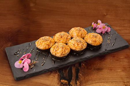 Запеченный люкс с гребешком