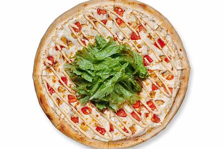 Пицца Цезарь на тонком тесте