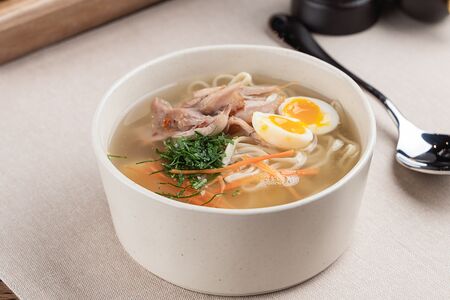 Куриный суп с яйцом