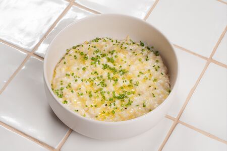 Рисовая каша, пармезан, пекорино