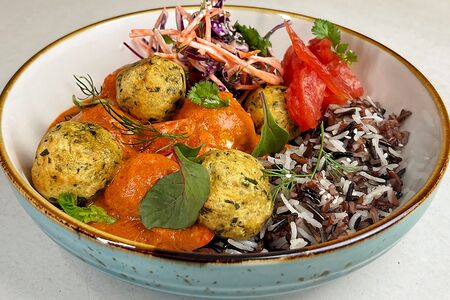 Рис с фалафелем