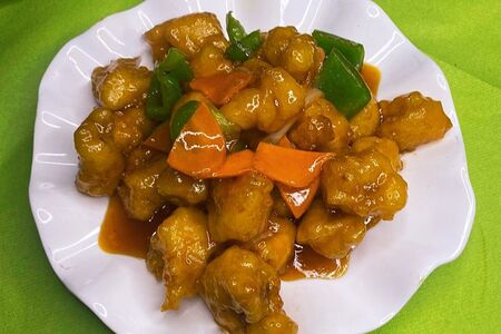 Минтай в кисло-сладком соусе