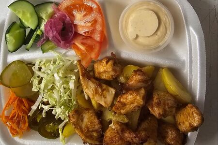 Шаверма на тарелке