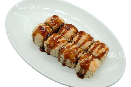 Ролл запеченный Яки с лососем