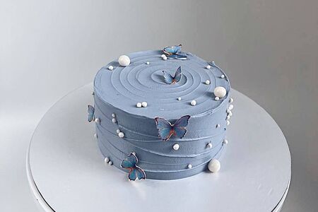 Торт №5 ко дню рождения Ваниль-клубника