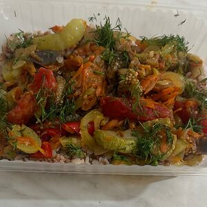 Рис с овощной подливкой