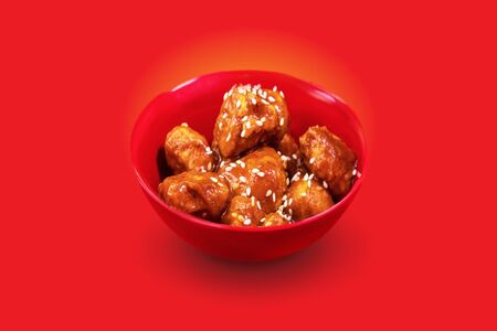 Тофу-наггетсы в соусе Тонкацу