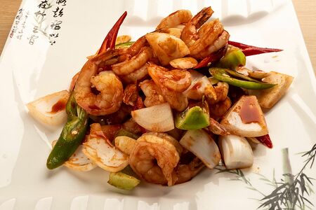 Креветки по-японски в соусе терияки