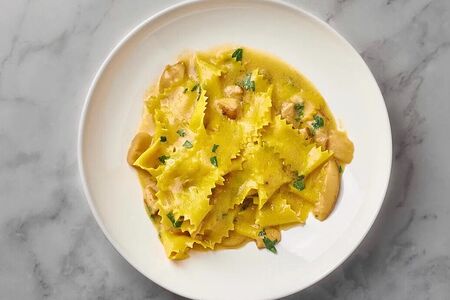 Паппарделле с белыми грибами