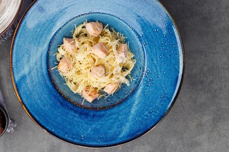 Тальятелле с лососем