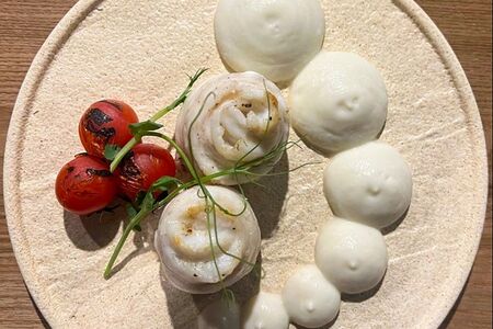 Судак с муссом из цветной капусты