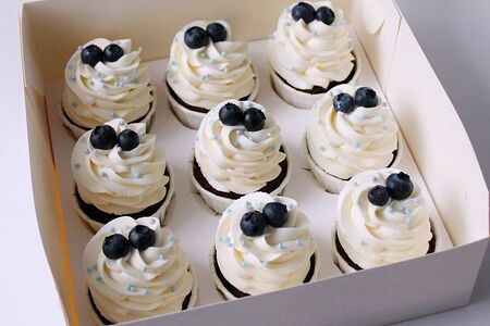 Капкейки с голубикой 