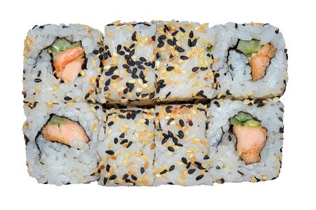 Ролл с жареным лососем