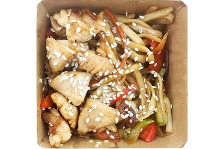 Лапша удон с курицей