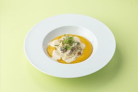 Бефстроганов с овощным пюре