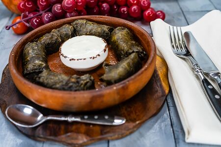 Долма в винoградных листьях