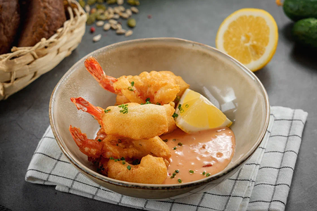 Креветки в темпуре