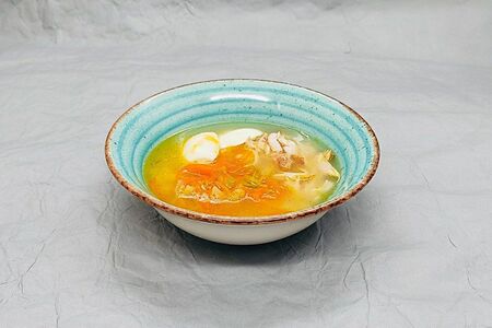 Куриный суп с яйцом